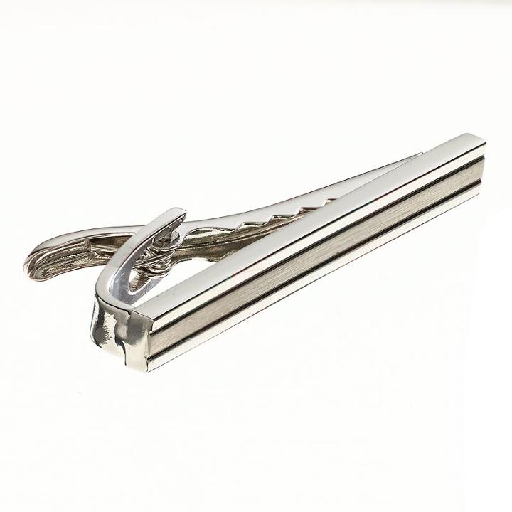 Croft & Barrow&reg; Rhodium Tie Clip - Men, Charcoal