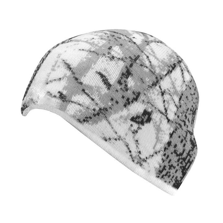 Adult Quietwear Digital Knit Camo Beanie, White