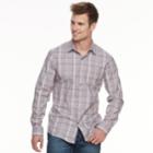 Men's Marc Anthony Slim-fit Stretch Button-down Shirt, Size: Large, Purple