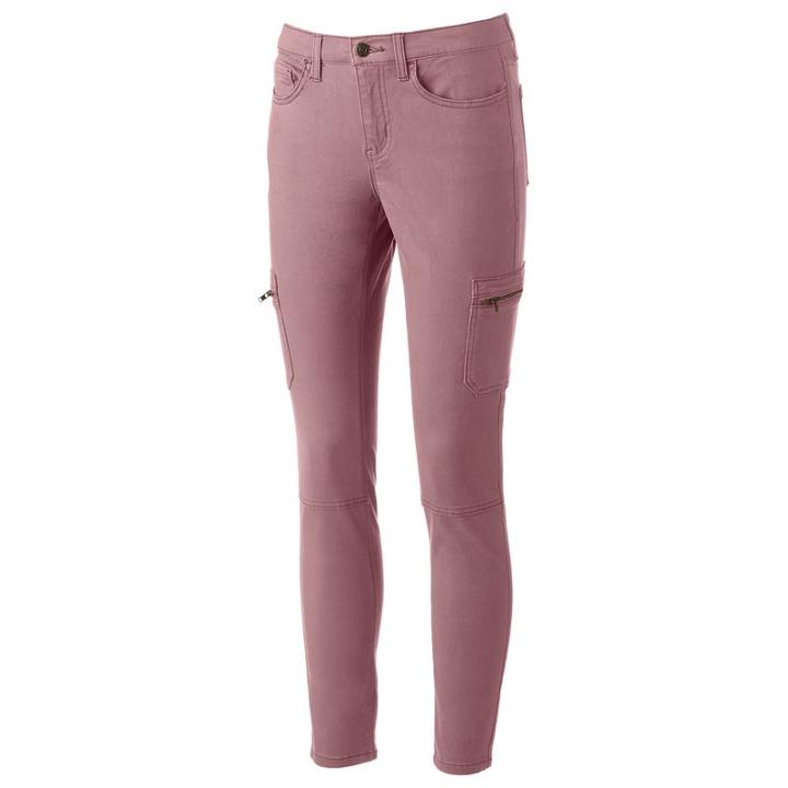 Juniors' Mudd&reg; Cargo Utility Skinny Pants, Girl's, Size: 0, Lt Purple