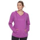 Plus Size Tek Gear&reg; Fleece-lined V-neck Hoodie, Women's, Size: 2xl, Med Purple