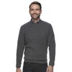 Men's Croft & Barrow&reg; Classic-fit Stretch Crewneck Sweater, Size: Large, Dark Grey