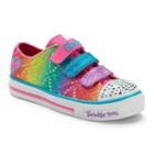 Skechers Twinkle Toes Shuffles Rainbow Madness Girls' Light-up Sneakers, Girl's, Size: 2, Multicolor