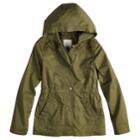 Girls 4-14 So&reg; Crochet-accented Lightweight Anorak Jacket, Size: 4-5, Green