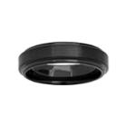 Black Ion-plated Cobalt Band - Men, Size: 7.50, Grey