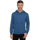 Men's Mountain And Isles Stretch Melange Henley Hoodie, Size: Xxl, Med Blue