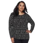 Plus Size Apt. 9&reg; Geometric Print Tee, Women's, Size: 0x, Black