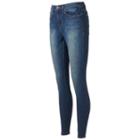 Juniors' Mudd&reg; High-rise Faded Jeggings, Girl's, Size: 11, Dark Blue