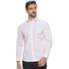 Men's Apt. 9&reg; Slim-fit Stretch Button-down Shirt, Size: Large, Brt Pink