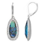 Dana Buchman Pave Stone Drop Earrings, Women's, Blue