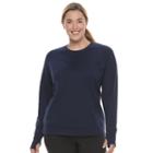 Plus Size Tek Gear&reg; Fleece Sweatshirt, Women's, Size: 2xl, Dark Blue