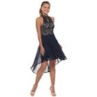 Juniors' Speechless Lace Halter Dress, Teens, Size: 9, Blue (navy)