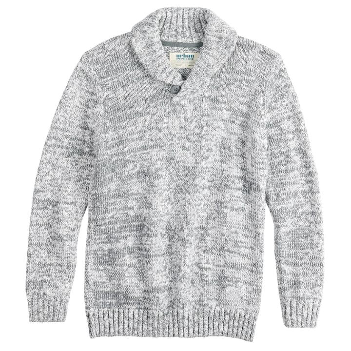 Boys 8-20 Urban Pipeline&trade; Shawl-collar Pull-over Sweater, Size: Large, Light Grey