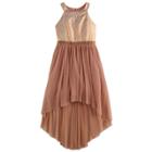 Girls 7-16 My Michelle Halter Bodice High-low Dress, Size: 7, Brt Pink