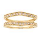 14k Gold 1/3 Carat T.w. Diamond Enhancer Wedding Ring, Women's, Size: 9, White