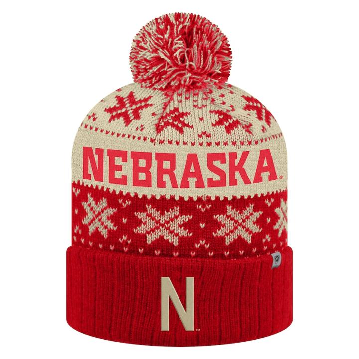 Adult Top Of The World Nebraska Cornhuskers Subarctic Beanie, Adult Unisex, Med Red