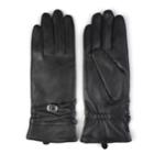 Women's Journee Collection Microfiber-lined Leather Gloves, Size: Xl, Black