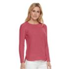 Women's Sonoma Goods For Life&trade; Pointelle Crewneck Sweater, Size: Small, Med Red