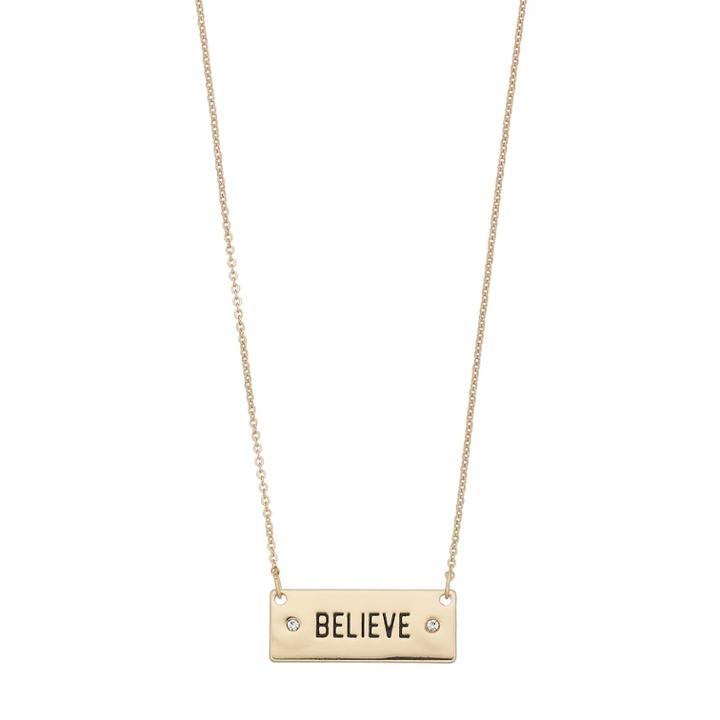 Lc Lauren Conrad Believe Necklace, Women's, Gold