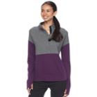 Junior's So&reg; Fleece Quarter Snap Pullover Top, Teens, Size: Large, Drk Purple