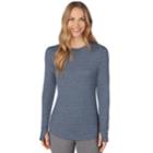 Women's Cuddl Duds Strecth Thermal Crewneck Top, Size: Xl, Brown Over