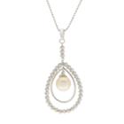 Pearlustre By Imperial Sterling Silver Freshwater Cultured Pearl Teardrop Pendant, Women's, Size: 18