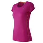 Women's New Balance Accelerate Scoopneck Running Tee, Size: Xs, Pink Ovrfl
