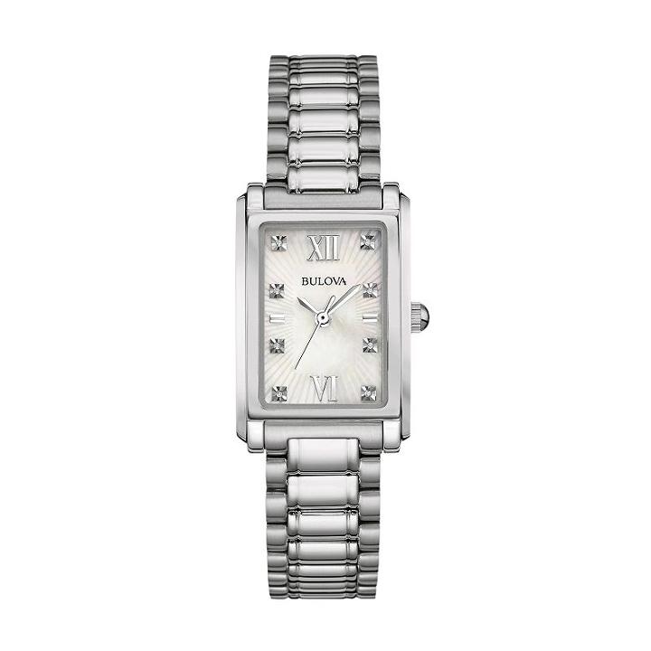 Bulova Women's Diamond Stainless Steel Watch - 96p157, Grey