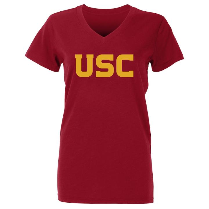 Women's Usc Trojans Wordmark Tee, Size: Xxl, Red Other