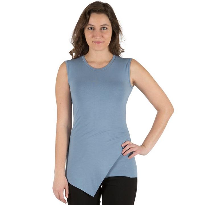 Harve Benard Asymmetrical Crewneck Tunic - Women's, Size: Large, Brt Blue