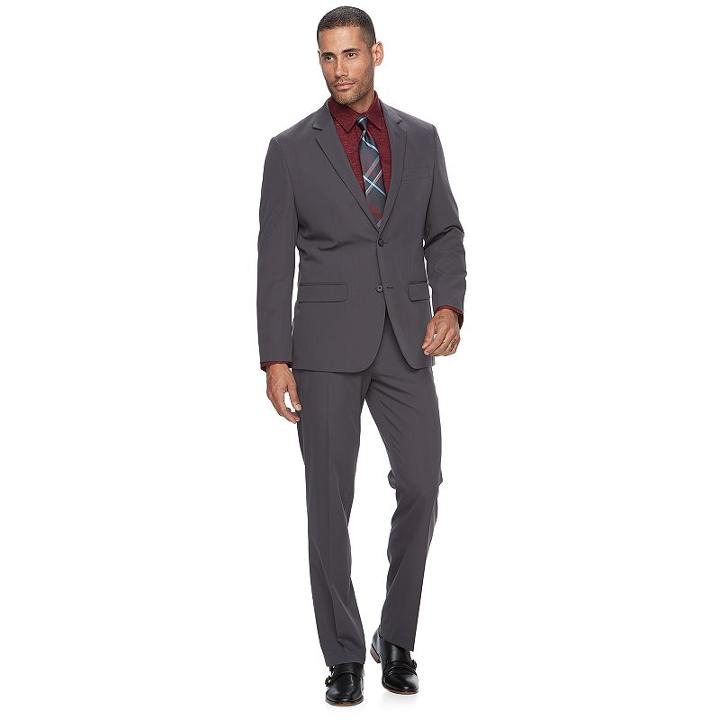 Men's Apt. 9&reg; Premier Flex Extra-slim Fit Suit Jacket, Size: 36 Short, Grey (charcoal)