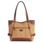 Concept Oakley Whipstitch Tote, Women's, Beig/green (beig/khaki)