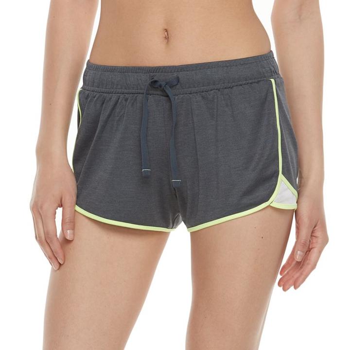 Juniors' So® Textured Contrast Trim Running Shorts, Girl's, Size: Medium, Black