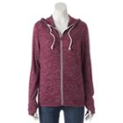 Juniors' So&reg; Perfect Zip-up Hoodie, Girl's, Size: Xs, Dark Pink