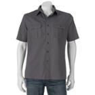 Men's Croft & Barrow&reg; Classic-fit Crosshatch Button-down Shirt, Size: Xxl, Grey