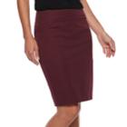 Women's Apt. 9&reg; Stretch Pencil Skirt, Size: 12, Red