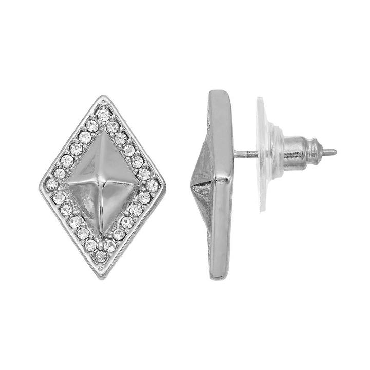 Jennifer Lopez Pyramid Halo Drop Earrings, Women's, Silver
