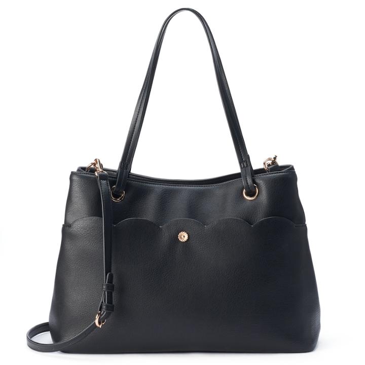 Lc Lauren Conrad Ciel Scalloped Tote, Women's, Black