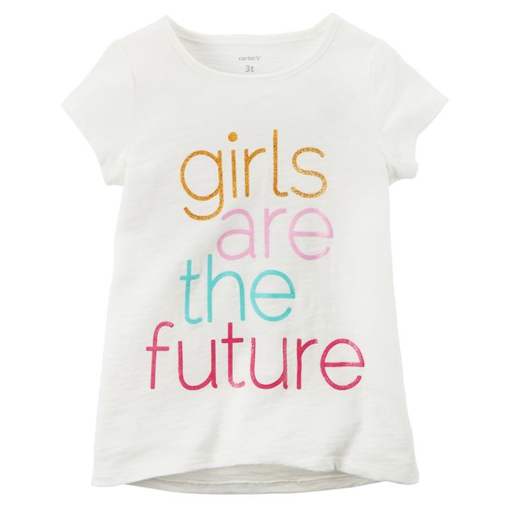 Girls 4-8 Carter's Girls Are The Future Tee, Size: 6, White