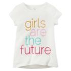 Girls 4-8 Carter's Girls Are The Future Tee, Size: 6, White
