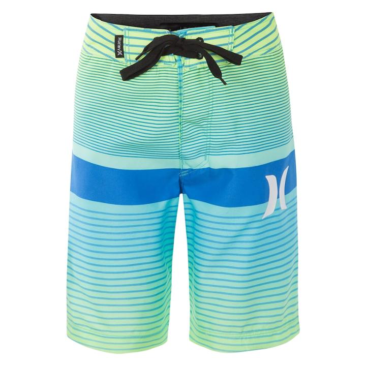 Boys 4-7 Hurley Line Up Striped Board Shorts, Size: 7, Green