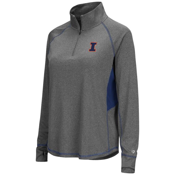 Women's Illinois Fighting Illini Sabre Pullover, Size: Xxl, Grey (charcoal)