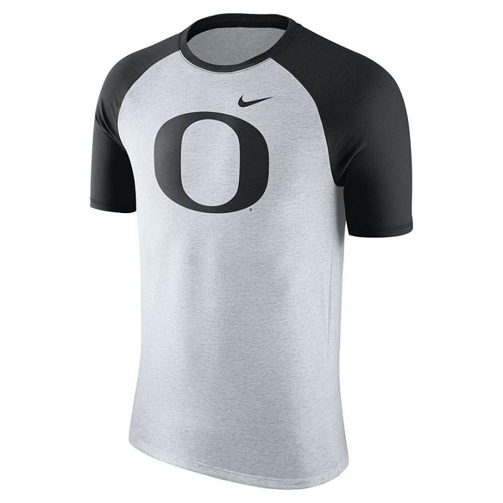 Men's Nike Oregon Ducks Raglan Tee, Size: Small, Natural
