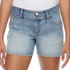 Women's Apt. 9&reg; Faded Jean Shorts, Size: 0, Blue