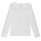 Girls 7-16 & Plus Size French Toast Lace Yoke Henley Tee, Size: 18-20 Plus, White