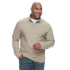 Big & Tall Van Heusen Flex Classic-fit Quarter-zip Sweater, Men's, Size: L Tall, Med Beige