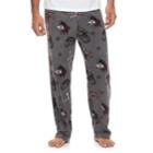Men's 2-pack Patterned And Solid Microfleece Lounge Pants, Size: Medium, Dark Grey
