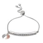 Brilliance Loved And Blessed Adjustable Bracelet With Swarovski Crystals, Women's, White