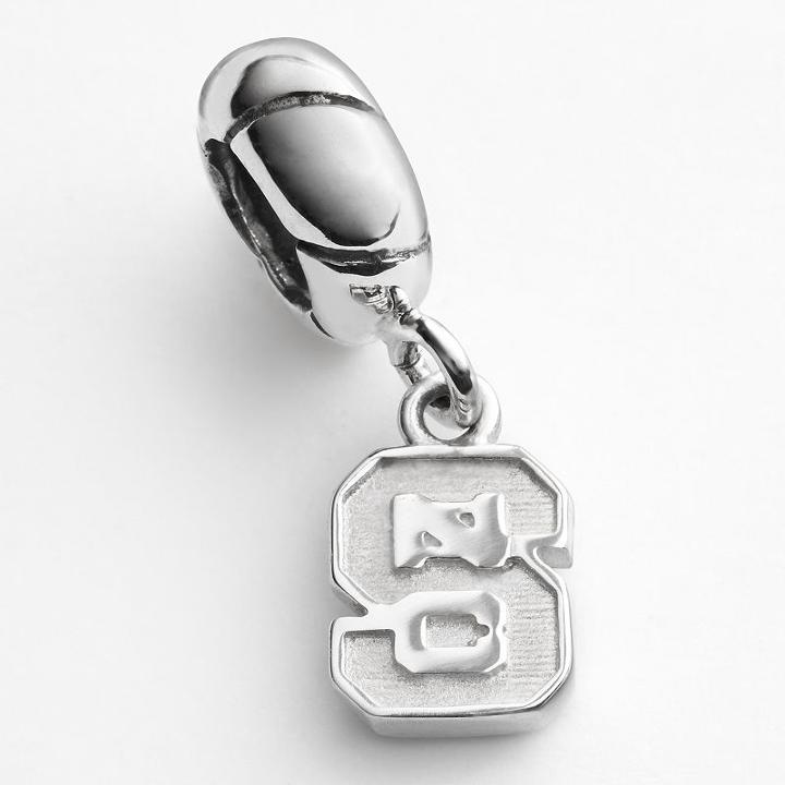 Dayna U North Carolina State Wolfpack Sterling Silver Logo Charm, Women's, Grey