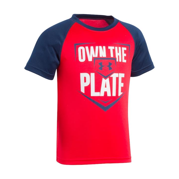 Boys 4-7 Under Armour Own The Plate Baseball Graphic Tee, Size: 6, Red